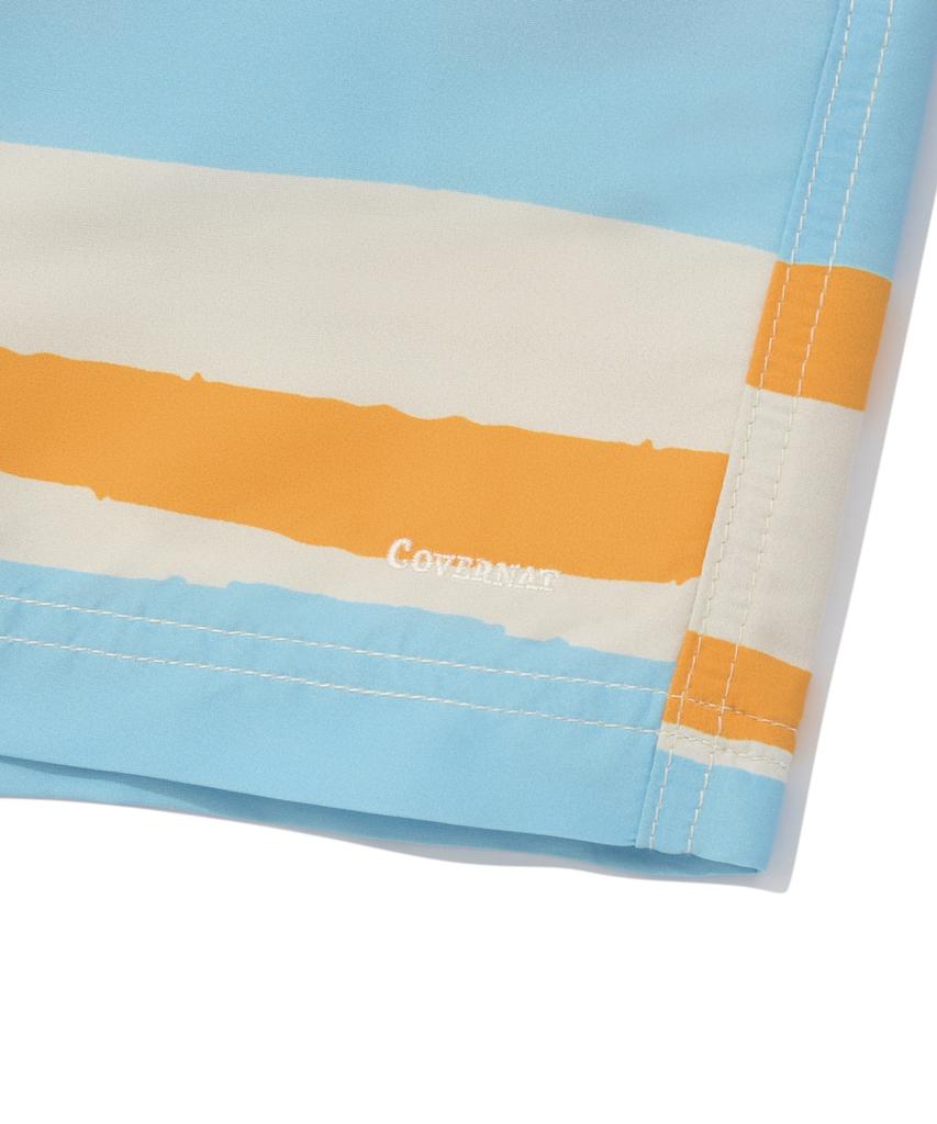 COVERNAT Hot Summer Striped Resort Shorts Sky Blue