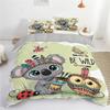 Cartoon Owl Duvet Cover Cute Night Animal For Kids Boys Girls Gifts Owl And Koala Tribal Feather Style Green Bedroom Decorations