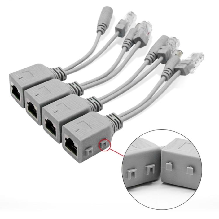 Universal POE Power Cord Splitter Passive PoE Injector for Effective Camera Installation and Power Management Cable