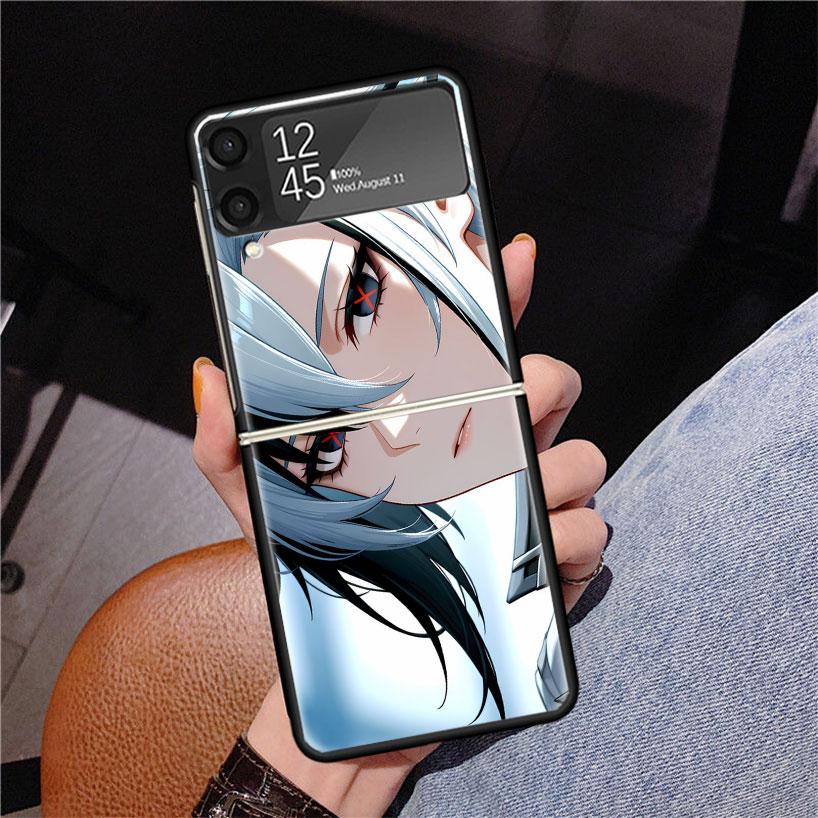 Arlecchino Genshin Impact Phone Case For Samsung Z Flip 7 6 5 4 3 Galaxy ZFlip7 ZFlip6 ZFlip5 ZFlip4 ZFlip3 5G Print Cover