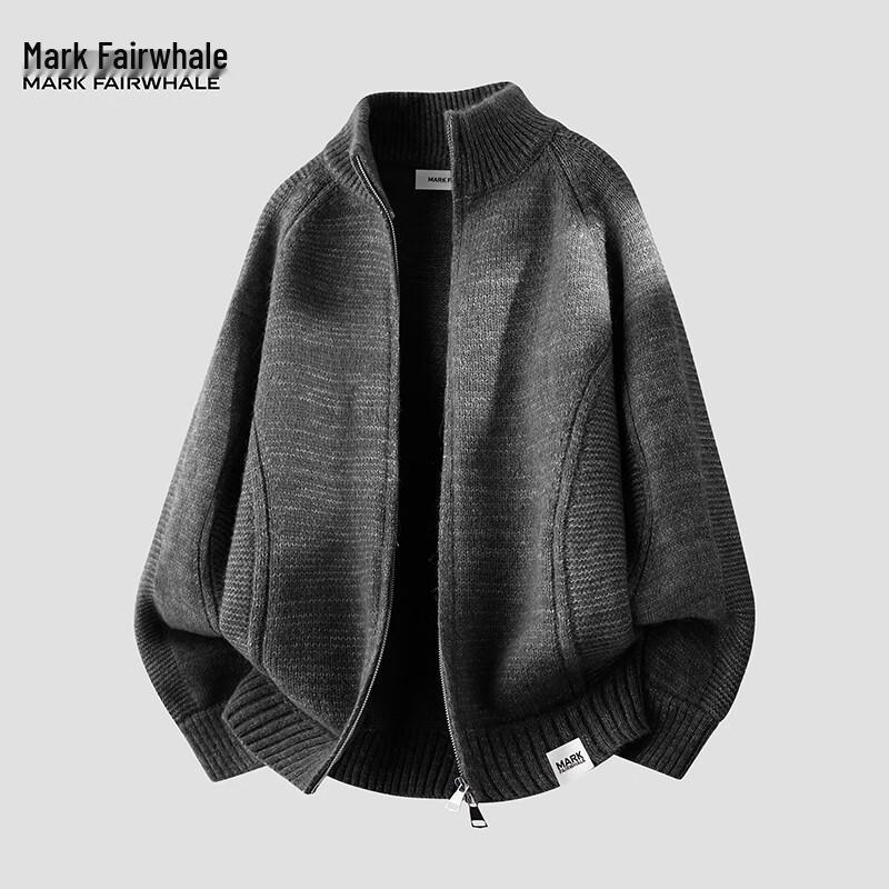 Mark Fairwhale Men's American Style Solid Knit Cardigan