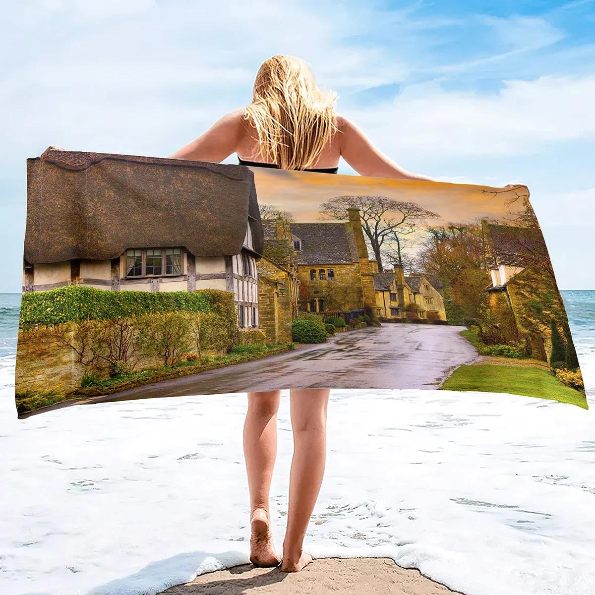 

Microfiber Sand Free Beach Towel Thin Quick Fast Dry Super Absorbent Oversized Large Lightweight Towels Swim Towel Extra Large W40*H60(CM)