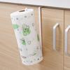 Kitchen Hanging Metal Tissue Rack Cabinet Non Perforated Roll Paper Cling Film Storage Rack Home Wall Mounted Cloth StorageRacks
