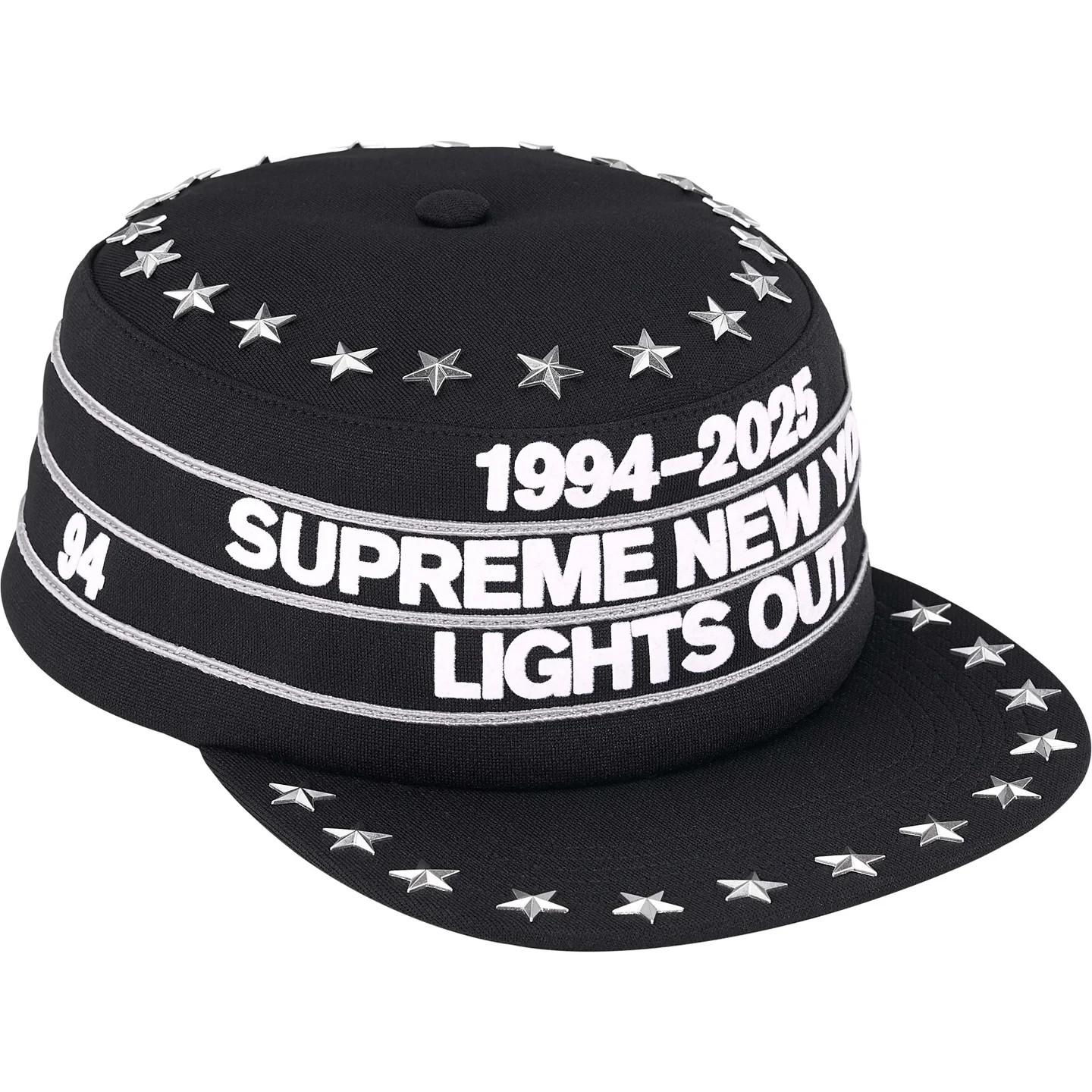 Supreme Stars Studded Pillbox Hat Black One-Size