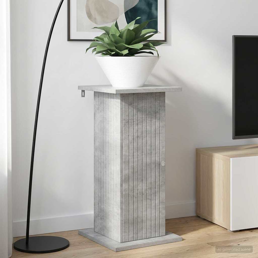 Plant Stand Concrete Grey 30.5 x 30 x 60.5 cm Engineered Wood