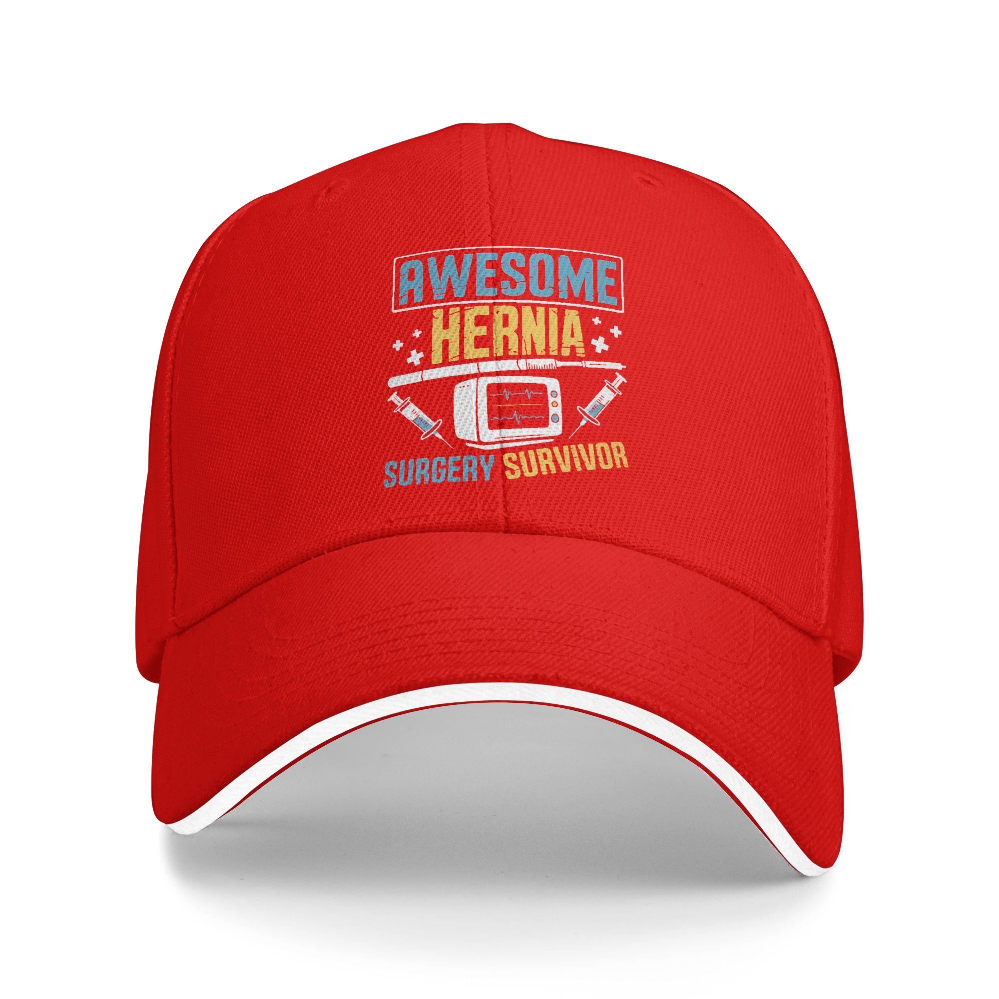 Funny Hernia Surgery Caps For Unisex Stylish Baseball Cap Sun Hat Travel Headewear Adjustable One Size