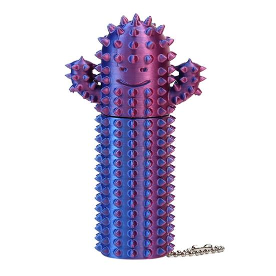 Stress Relief Spiky Cactus Fidget Toy Textured PLA Smiling Cactus Toy Portable Travel Cactus Pain Stimming Tool Sensory Toy