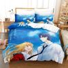 Anime Fruits Basket Bettwäsche-Set Bettbezug Schlafzimmer Bettdeckenbezüge Einzel-, Zwillings- und Kingsize-Bettbezug Heimtextilien