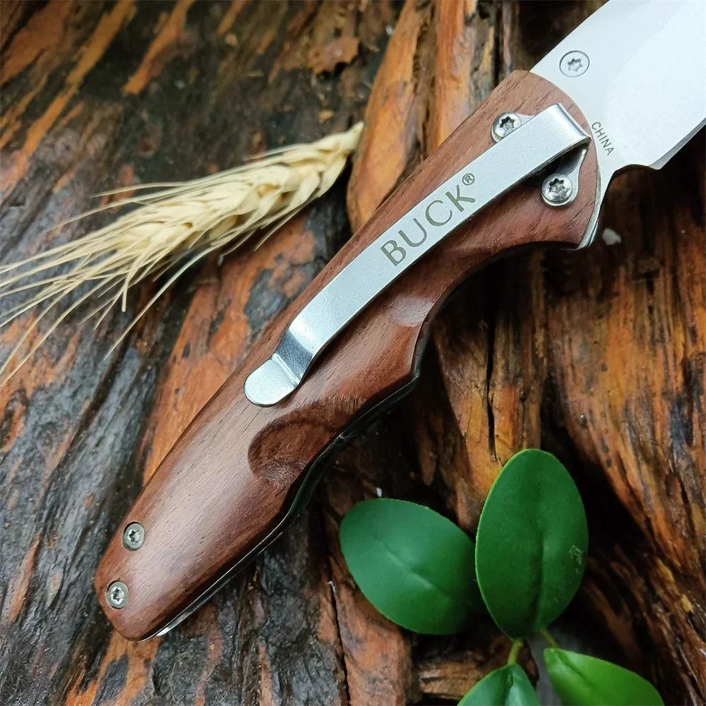 BK 269 Folding Knife 440C Blade Wood Handle Multipurpose Pocket Knife Utility Knives Stainless Steel Knife Kitchen Accessories
