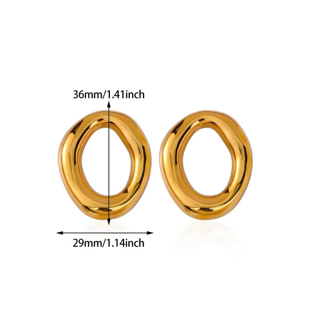 Vintage Metal Style Geometry Earrings For Women Stainless Steel Exaggerate Earring Punk Party Stud Earrings Jewelry Gift 2026