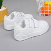 Szkoła wyznaczone dziecięce skórzane białe buty wiosna i lato chłopcy i dziewczęta miękkie podeszwy casualowe buty typu board buty sportowe podstawowe