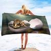 Lion Beach Towel Microfiber Beach Towels for Adults Sand Free Beach Towel Quick Dry Large Beach Towel for Swimming,Bath, Camping