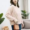 Plus Size Ankola Red Chic Outer Wear Niche Cute Meat-covering Knitted Spring and Autumn Fat Mm Sweater Women