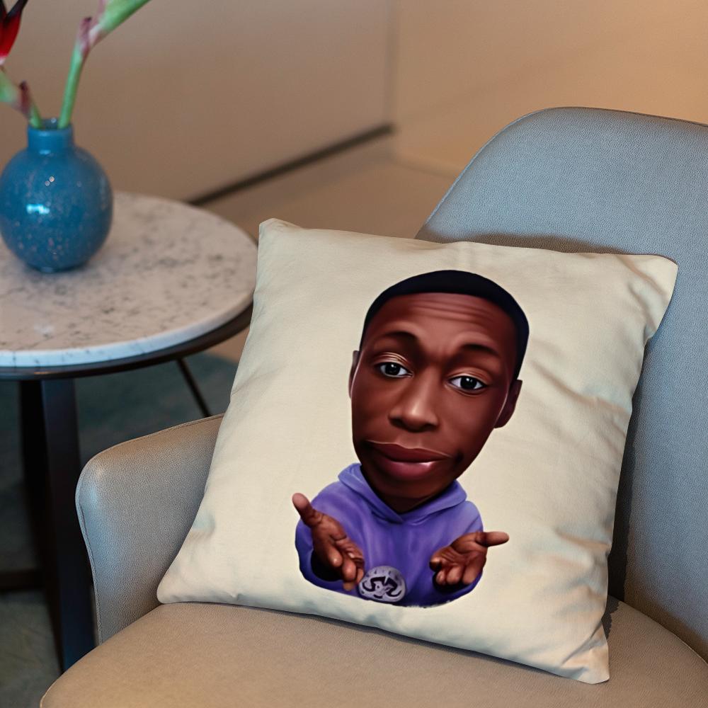Khaby Lame Helpless brother Cushion Cover 2-in-1 Reversible Plush Pillow Cover | Car/Sofa/Bed | Perfect Gift