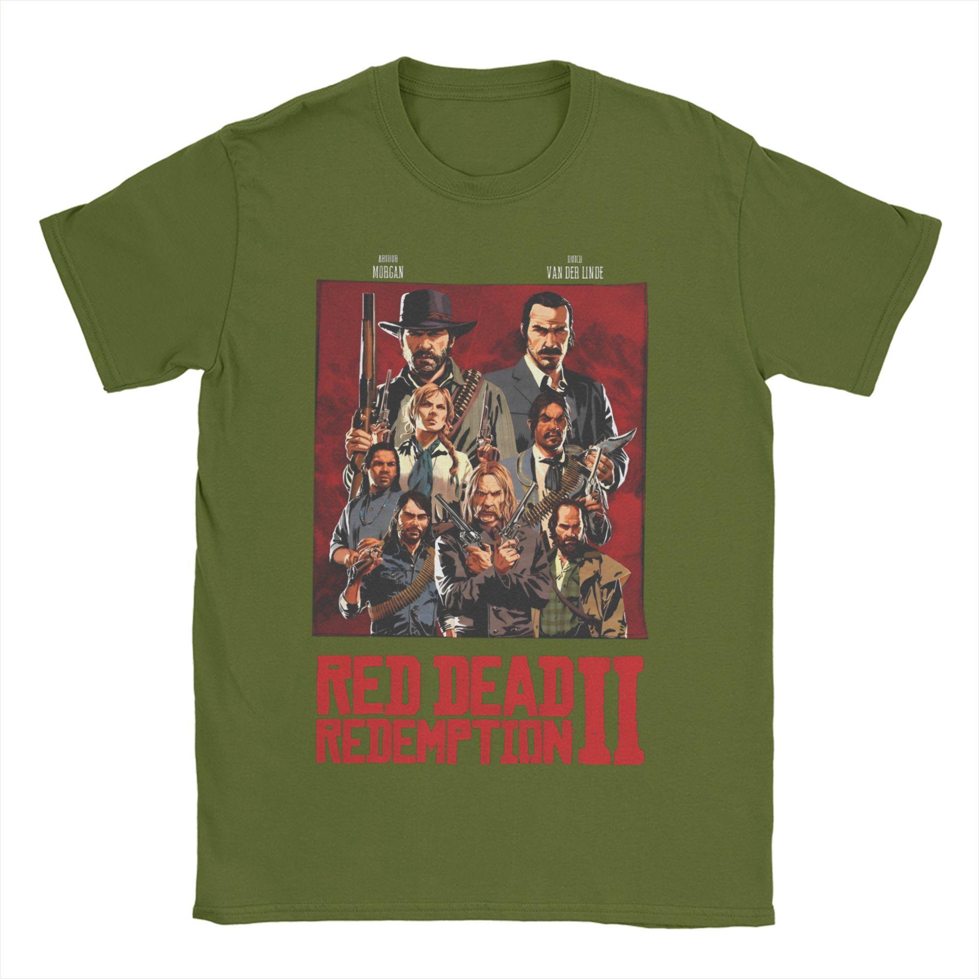 

Red Dead Redemptions 2 Cotton T Shirt For Couple Summer Hip Hop Classic T Shirts Breathable Harajuku Tees Plus Size Tops 2XL