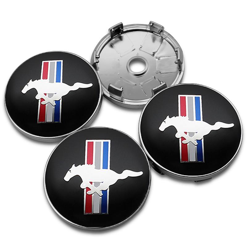 AJJ1 4Pcs 56mm+60mm Car Wheel Center Hub Caps Stickers Auto Rim Cover For Ford ST-line Focus 2 3 Mondeo Ecosport Kuga Mk4 Fiesta Mk3