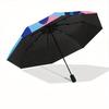 1pc Night Flowers Automatic Open/Close Umbrella, Portable Folding Umbrella for Travel, Themed Events, It is suitable as a gift for various festivals,