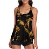 Women Two Piece Flowy  Swimsuits  Bathing Tank Tops With Shorts Athletic Swimwear