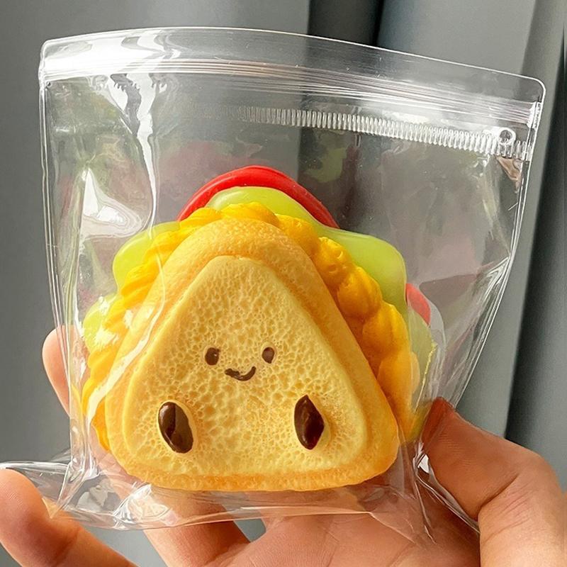 Cartoon Simulation Sandwich Toast Squeezing Decompression Toy Cute Hamburger Soft Mochi Toys Fidget Toys Kid Adult Gifts