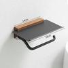 Wood Toilet Paper Holder Bathroom Wall Mount WC Paper Phone Holder Shelf Towel Roll Shelf Accessories Roll Holder Rolling paper