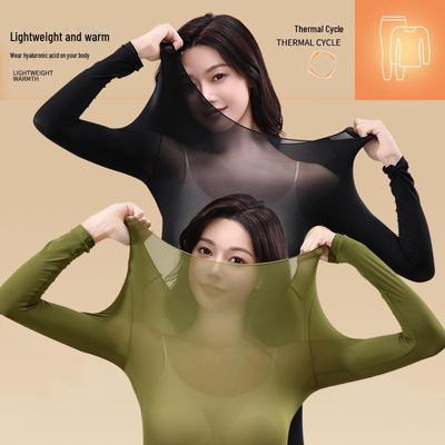 Seamless Ladies' Autumn Skin-Beautifying Tops & Pants Suit