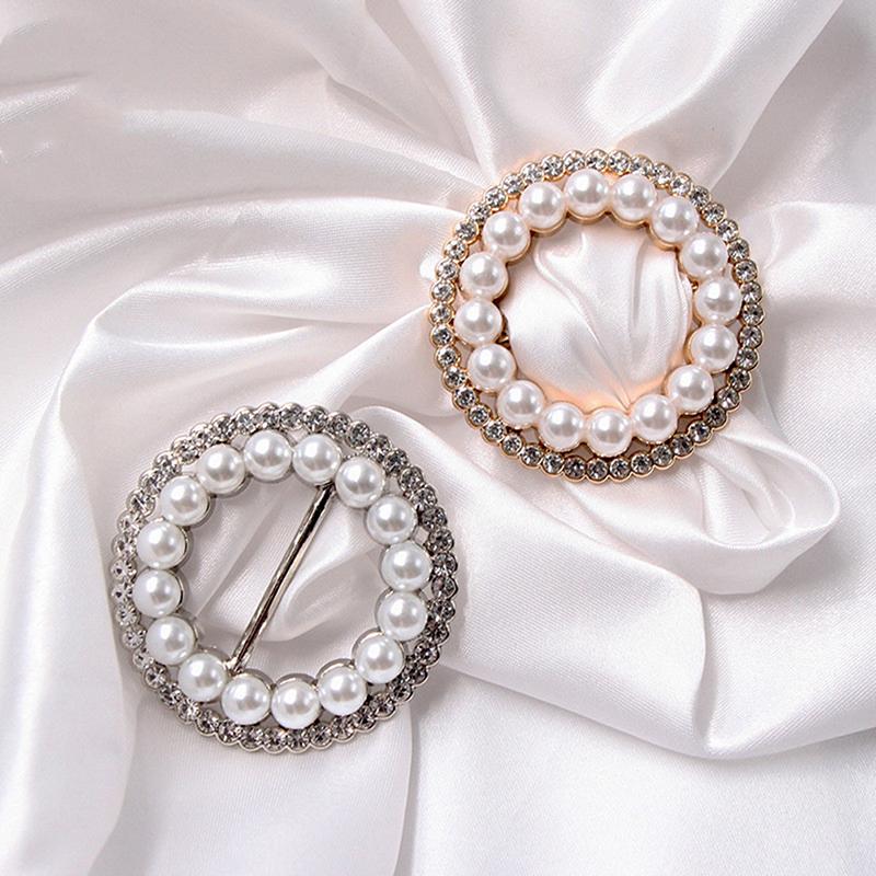 Headscarf Buckle Pearl   Clothes Corner Silk Scarf Shawl Brooch