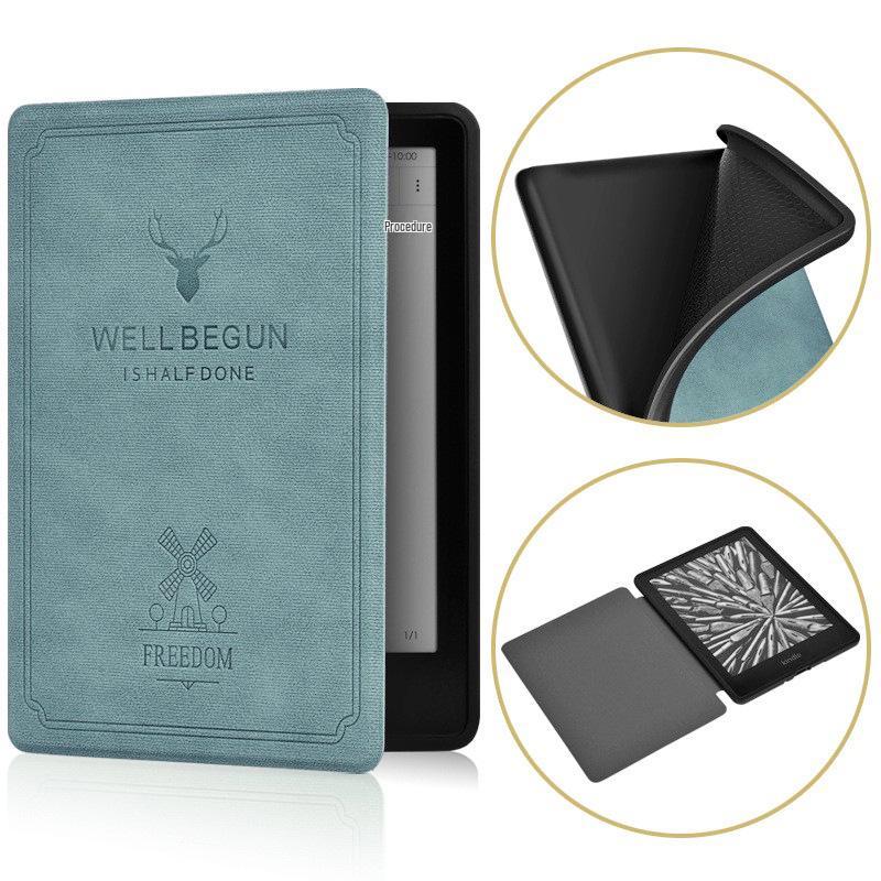 2024 Kindle Paperwhite6543 Protective Case with Deer Head and Ram Horn Pattern
