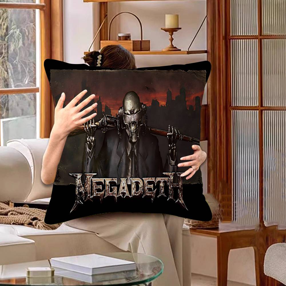M-Megadeths Heavy Metal Rock Band Pillow Cover Design Cushion Cover Decor Holiday Decorati