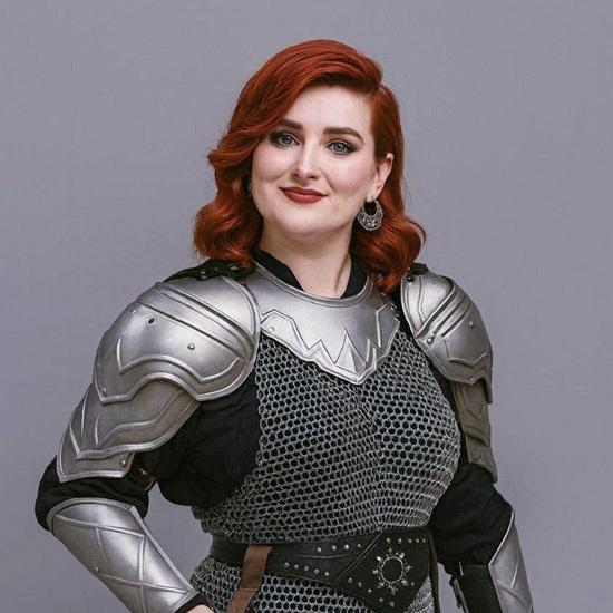 Eisenrose Dame Ritter Rüstung Edler Krieger Halbkörper Rüstungsset Weiblich LARP Cosplay Stahlrüstung