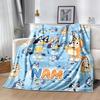 Bluey Friends Adventure Customize Text Blanket Multi-purpose Customizable Blanket Comfortable Perfect for Seaside Nap Sofa Bedding