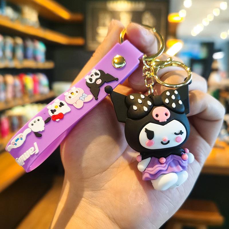 Sanrio Keychain Kuramitsu Cartoon Cute Doll Claw Machine Decoration Gift for Girlfriends Small Gift Fashion Toys Anime Cartoon