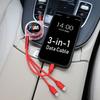 1PCS 3-in-1 Data Cable Car M Emblem Micro Telescopic Charger Valve Cap For BMW X1 X2 X3 X5 X4 X6 X7 iX3 F20 F10 F07 E70 E46 E