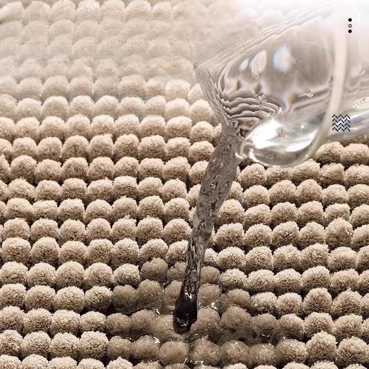 Bathroom Ground Surface Mat Moisture-wicking Carpet for Bathroom Door Home Toilet Non-slip Floor Mat Hotel Ground Towel Bathroom Mat