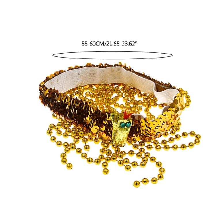 Fashionable Egyptian Queen Headpiece with Golden Snake Cosplay Perfect for Party