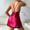 Trade European and American suspender nightgown, sex nightgown European and American pajamas, sexy new loungewear, women's suspender, pajama skirt