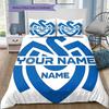 Msv Duisburg Custom Name Pattern Bedding Quilt Set Quilt Cover Pillowcase Home Birthday Gift(1 * Duvet Cover + 2 * Pillowcase, Without Core)