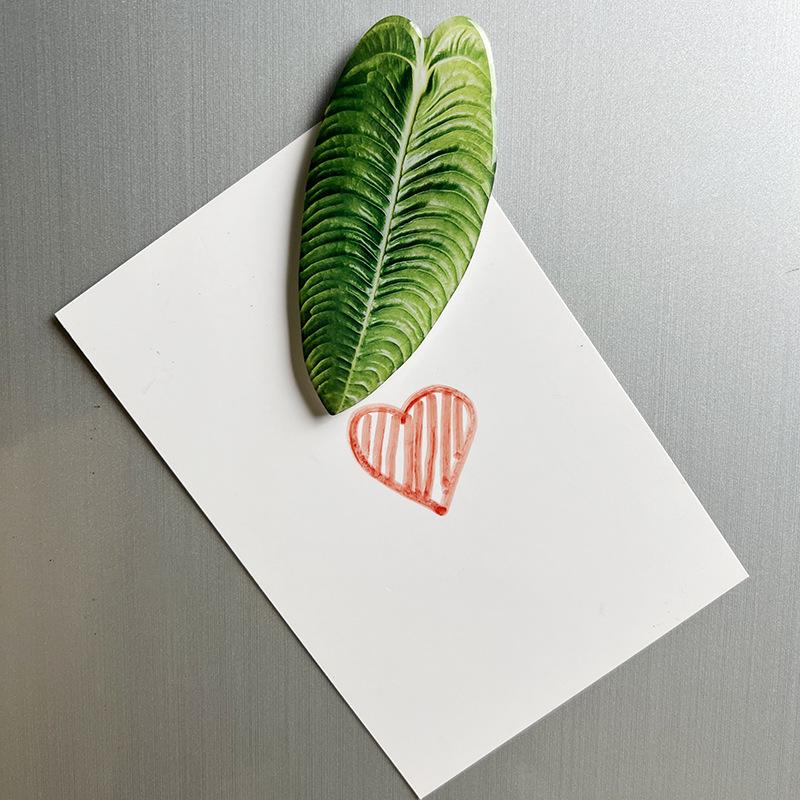Plant Leaf Pattern Acrylic Refrigerator Magnets - Soft, Magnetic, Decorative Patches
