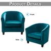 Velvet Tub Chair Slipcover Pub Club Sofa Fitted Single Armchair Covers Accent Chair Protector Stretch Barrel Chair Slipcovers