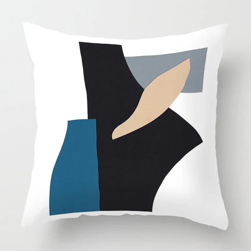 Housse De Coussin Style Géométrique Abstrait, Taie D'oreiller Décorative Moderne Pour Canapé-lit