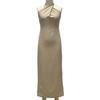Women's Halter Neck Sundress Crisscross Sleeveless Bodycon Maxi Dress Summer Beach Travel Vacation Long Dress