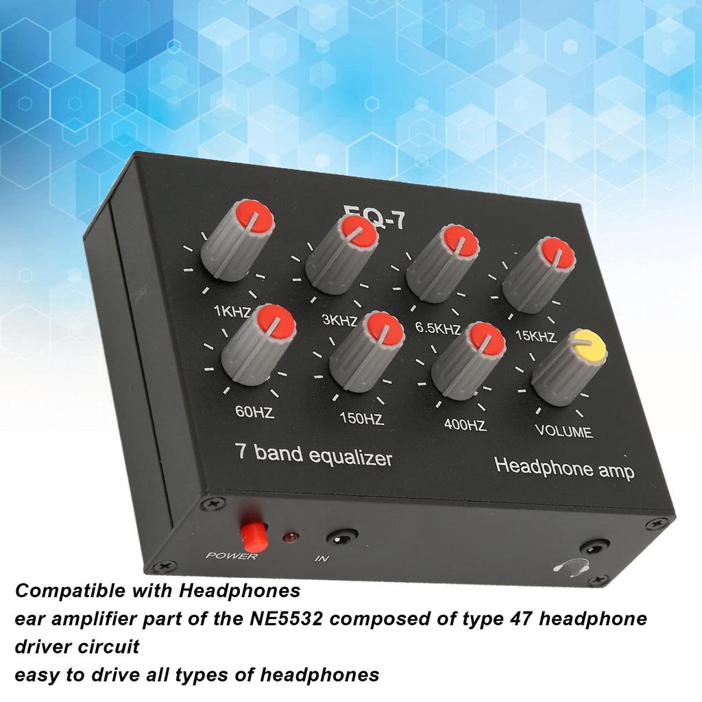 Zerodis 7 Band Car Sound Equalizer, 7 Band Graphic Equalizer, 7 Band Equalizer, Dual