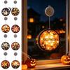 Indoor Holiday Atmosphere Lamp Halloween Window Decor Light, Battery Powered Ghost Pumpkin Fairy Portable Operated Light String Lantern for