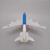 18*20cm Legierung Metall Japan Air ANA Airbus A380 Cartoon Meeresschildkröte Fluggesellschaften Blau Diecast Flugzeugmodell Flugzeug mit Rädern