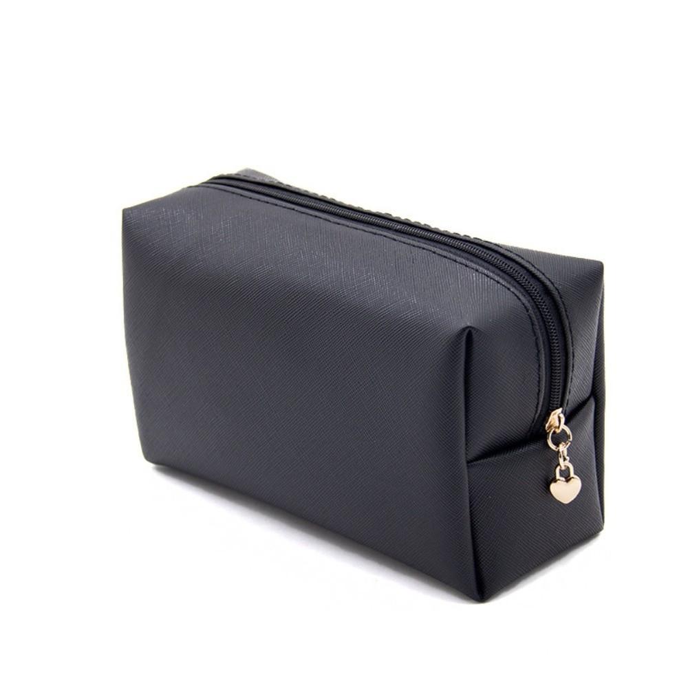 New PU Leather Makeup Bag Large Capacity Zipper Closure Toiletry Bag Waterproof Storage Bag for Women & Men
