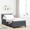 Lit Sommier vidaXL Avec Matelas Gris Foncé 90x190 Cm Velours 3341499