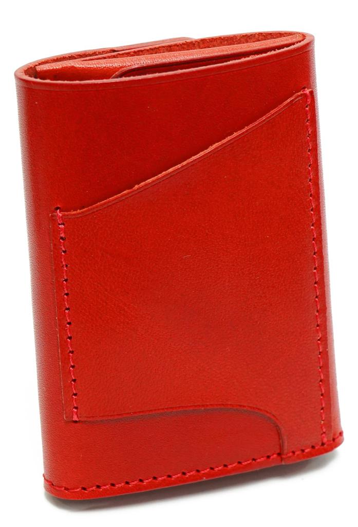 Shinsyu Tochigi Leder Geldbörse für Herren und Damen, Echtes Rindsleder, Dreifach faltbar, Mit Münzfach, Kurze Geldbörse, Mini-Geldbörse, Kompakt, Karten