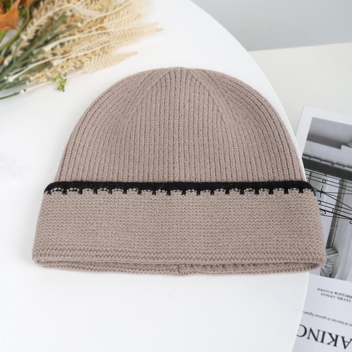 

1pc Simple Warmth Beanie Hat for Women Men Winter Windproof Cover Headwear Knitted Slouchy Beanies Cuffed Skull Cap Warm Ski Hat One Size хаки