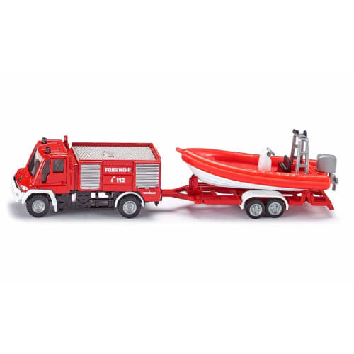 SIKU Unimog Fire Truck with Boat SK1636