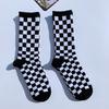 Korea Harajuku Trend Women Checkerboard Socks Geometric Checkered Socks Men Hip Hop Cotton Unisex Streetwear Novelty Socks