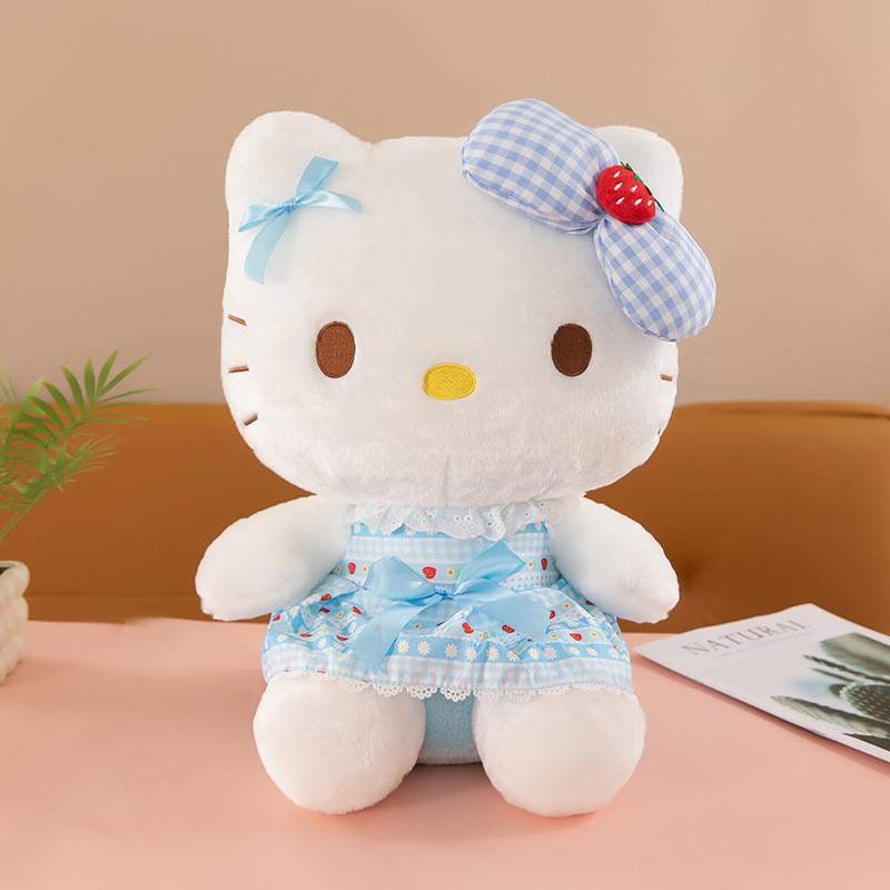 Adorable Strawberry Kt Cat Plush Toy In Multiple Colors Soft Pp Cotton Filling